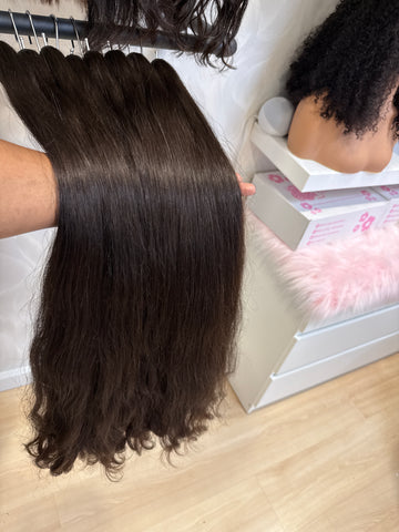 Cabello premium Raw crudo Ondulado .